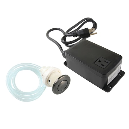 Kingston Brass Single Outlet Garbage Disposal Air Switch Kit, Black Stainless KASK31VN